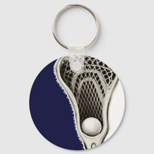Lacrosse Navy Blue Keychain