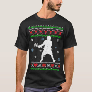 Lacrosse Pajama Ugly Christmas Gift Sport Lovers K T-Shirt