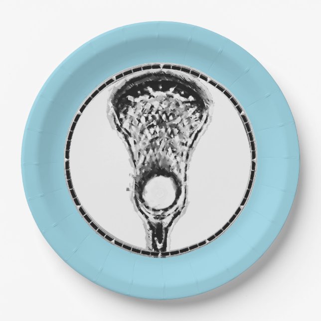 Lacrosse Party Event Paper Plate (Front)