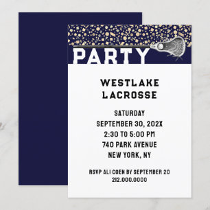 Lacrosse Party Invitation