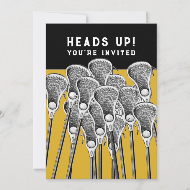 Lacrosse Party Invitations (Front)