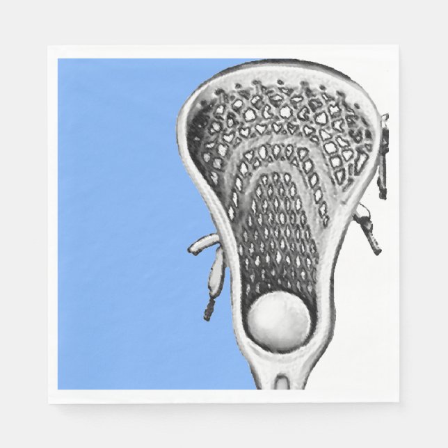 Lacrosse Party Light Blue Napkin (Front)