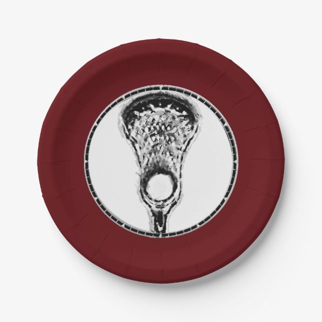 Lacrosse Party Paper Plate (Front)