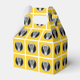Lacrosse Party Yellow Favour Box