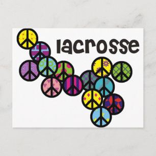 Lacrosse Peace Signs Filled Postcard