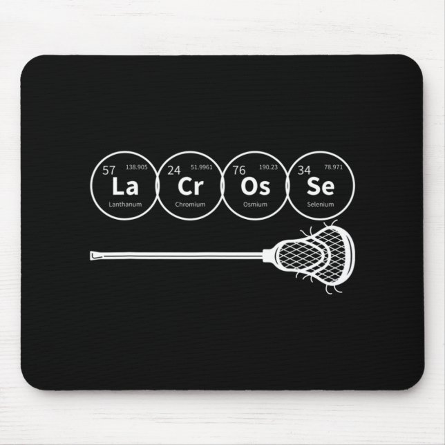 Lacrosse Periodic Table of Elements Chemistry Gift Mouse Pad (Front)