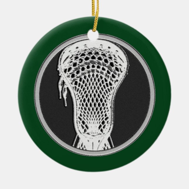 Lacrosse Personalised Collectable Ceramic Ornament (Front)