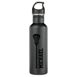 Lacrosse Personalized Name Black 710 Ml Water Bottle