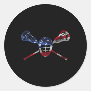 Lacrosse Player And Coach Relax Bro Lax Lover Classic Round Sticker