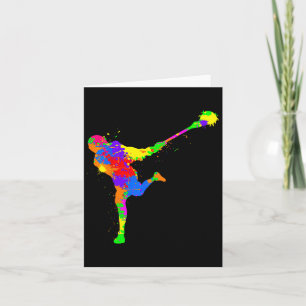 Lacrosse Player Boys Kids Youth Card