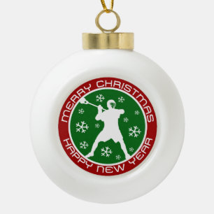 Lacrosse Player Christmas Ornament
