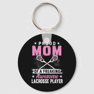 Lacrosse Player Coach Mum Mother Key Ring
