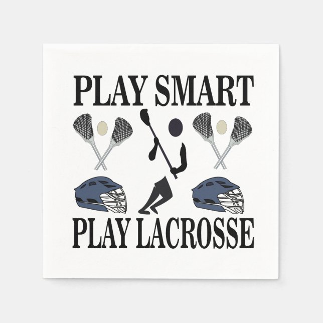 Lacrosse Player Coach Team Party Napkin (Front)