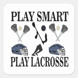Lacrosse Player Coach Team Sports Square Sticker
