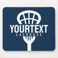 Lacrosse Player CUSTOM TEXT Team Mesh Sport Stick 