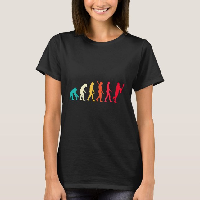 Lacrosse Player Evolution Coach Team T-Shirt (Front)