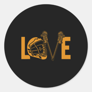 Lacrosse Player Funny Lax Sport Love Classic Round Sticker