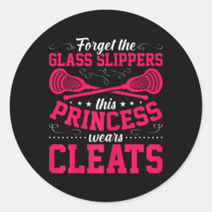 Lacrosse Player Funny Lax Sport This Princess Wear Classic Round Sticker