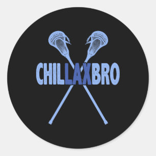 Lacrosse Player Funny Love Lax Bro Men Boys Kids D Classic Round Sticker