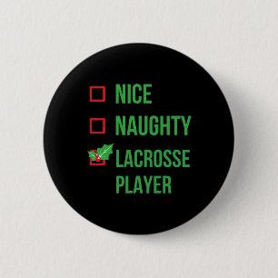 Lacrosse Player Funny Pajama Christmas Gift 6 Cm Round Badge