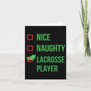 Lacrosse Player Funny Pajama Christmas Gift  Card