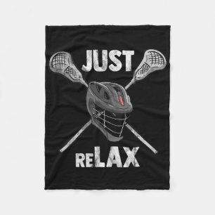Lacrosse Player Gifts For Men Lax Stick Goalie Coa Fleece Blanket