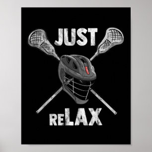 Lacrosse Player Gifts For Men Lax Stick Goalie Coa Poster