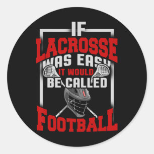 Lacrosse Player Gifts For Men Women Lax Stick Goal Classic Round Sticker