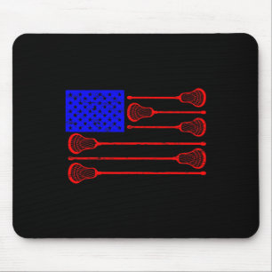 Lacrosse Player Independence Day Lax Patriotic Goa Mouse Pad