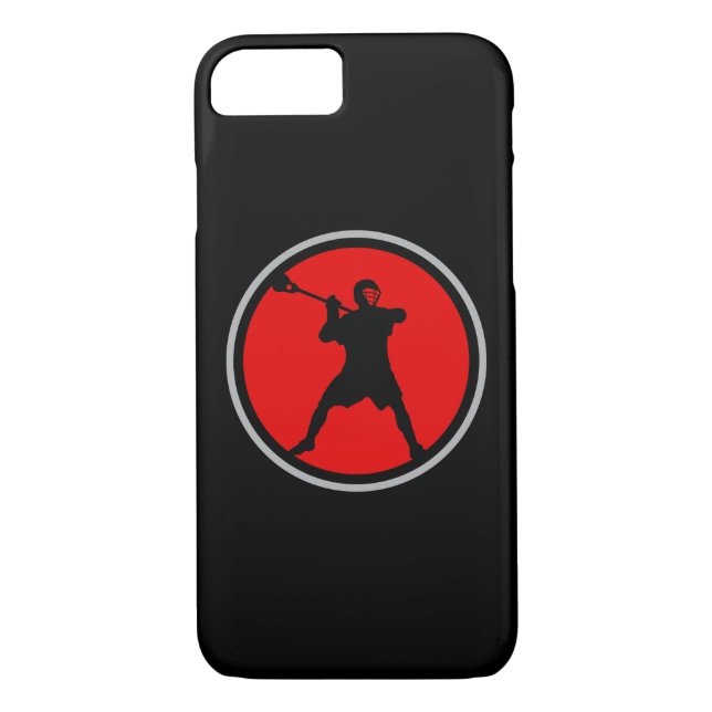 Lacrosse Player iPhone 7 case (Back)