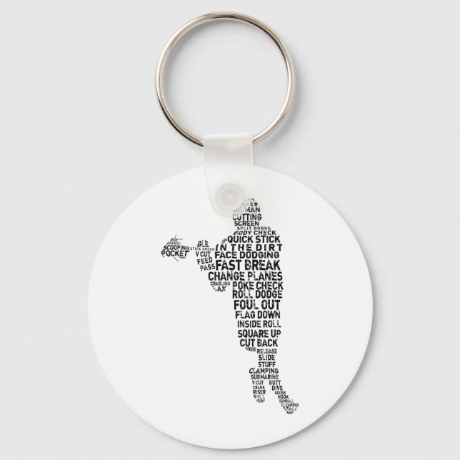 Lacrosse Player Key Ring (Front)