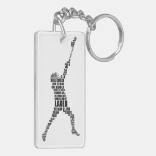 Lacrosse Player Keyring
