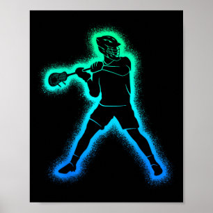 Lacrosse Player Kids Men Lacrosse Boys Poster