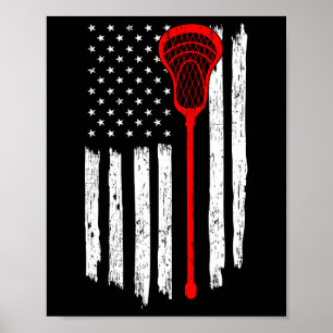 Lacrosse Player Lax Patriotic Goalie Laxing Indepe Poster