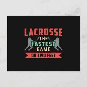 Lacrosse Player Lax Sport Fastest Game Funny Gift Postcard