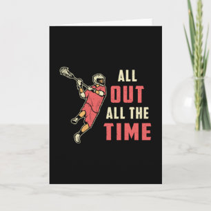Lacrosse Player Lax Sport Stick Sports Funny Gift Card
