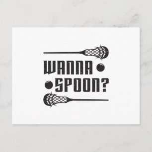 Lacrosse Player Lax Wanna Spoon Funny Gift Idea Postcard