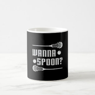 Lacrosse Player Lax Wanna Spoon Stick Funny Gift Coffee Mug