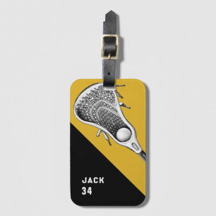 Lacrosse Player Luggage Tag