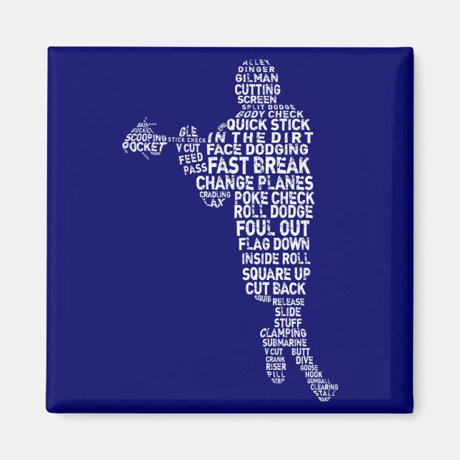 Lacrosse Player Magnet (Front)
