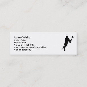 Lacrosse Player Mini Business Card