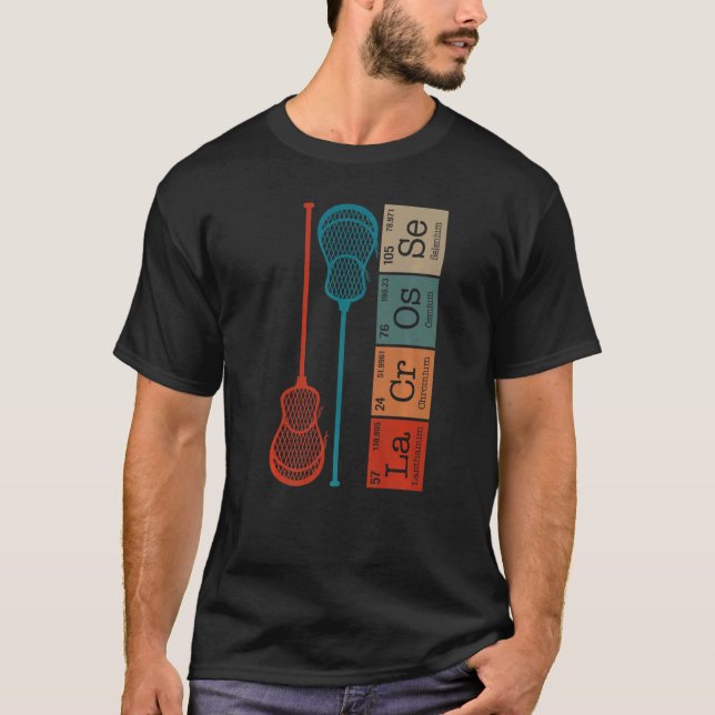 Lacrosse Player Periodic Table Element Chemical Ch T-Shirt (Front)