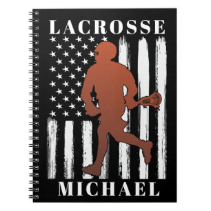 Lacrosse Player Personalised Name Notebook