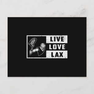 Lacrosse Player Sport Live Love Lax Funny Gift Postcard