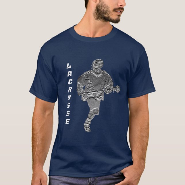 Lacrosse Player T-shirt Customisable (Front)