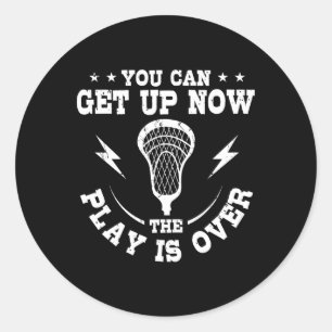 Lacrosse Player Team Sport Lax Goalie Game Laxing Classic Round Sticker