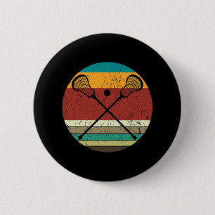 Lacrosse Player Team Sport Lax Goalie Laxing Vinta 6 Cm Round Badge