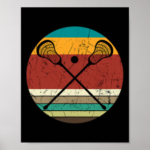 Lacrosse Player Team Sport Lax Goalie Laxing Vinta Poster