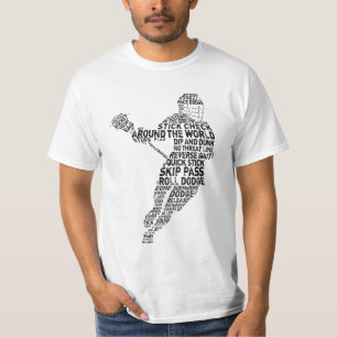 Lacrosse Player Typography T-Shirt