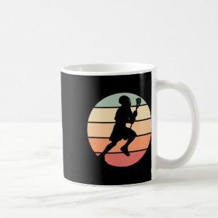 Lacrosse Player Vintage Retro Sunset Lacrosse Coffee Mug
